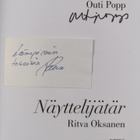 Outi Popp : Näyttelijätär : Ritva Oksanen (signeerattu) - pikkukuva 3