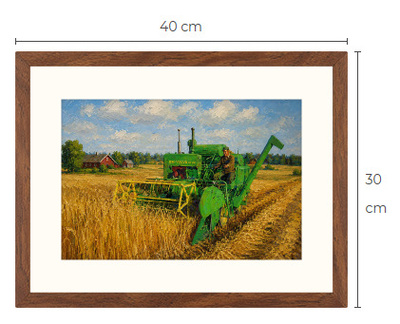 Uusi BM Volvo leikkuupuimuri art print 30 cm x 40 cm
