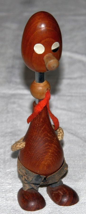Puinen tiikkinen "Korkkiruuviukko" teak