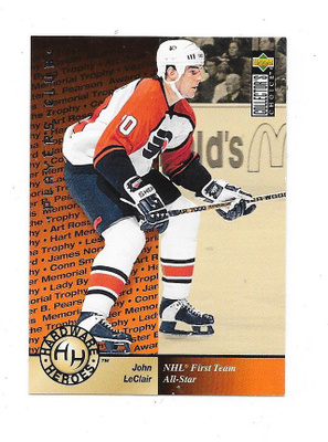 95-96 UD CC Players Club Paraller #376 John LeClair , Flyers