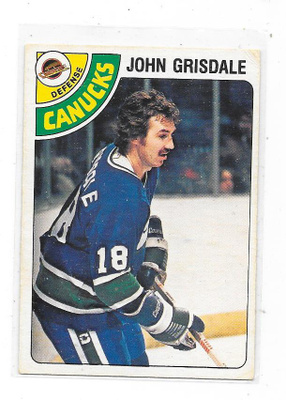 1978-79 OPC #318 John Grisdale , Vancouver Canucks
