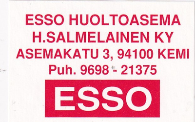 Kemi, H. Salmelainen Ky . ESSO   s7/1