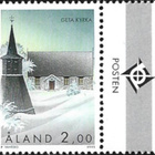Åland 1995 Getan kirkko 2,40 mk välilöpari logo ** LaPe 106 - pikkukuva 1