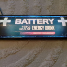 Alkuperäinen Battery Energy Drink valokyltti 90-luvulta - pikkukuva 1