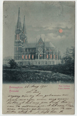 Uusi kirkko (Johanneksen kirkko) 1901 kortti Hollantiin