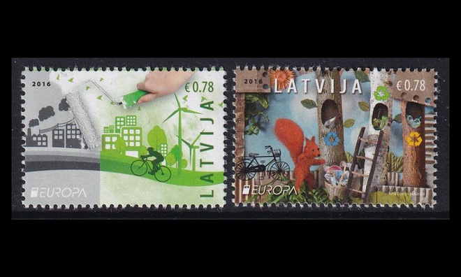 Latvia 980-1 ** Europa vihreä ajattelu (2016)