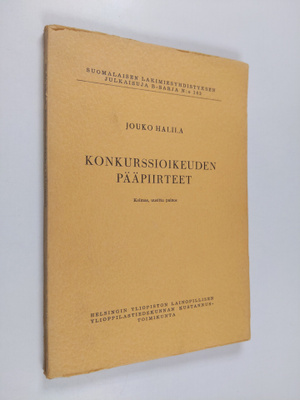 Jouko Halila : Konkurssioikeuden pääpiirteet