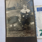 VANHA CDV Valokuva lapsi Kiva Lelu Hevonen Hevoskärry 1900-l - pikkukuva 1