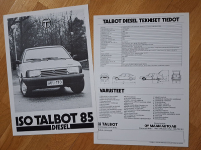 1985 Talbot 1510 Diesel esite - SUOM - KUIN UUSI