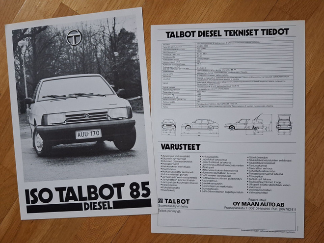 1985 Talbot 1510 Diesel esite - SUOM - KUIN UUSI