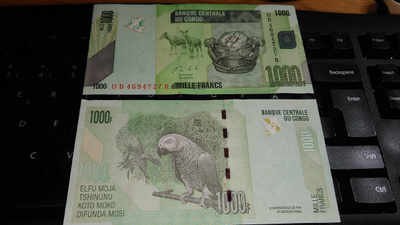 Congo Kongo 1000 frnacs 2013 Okapi UNC