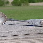 Hopeinen Suojeluskunta lusikka. Pituus - 123 mm. - pikkukuva 1
