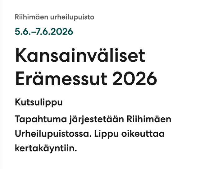 Kansainväliset Erämessut 2026, 4 lippua (arvo 76 €)