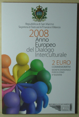 2008 SAN MARINO 2€ euro juhlaraha blisterissä