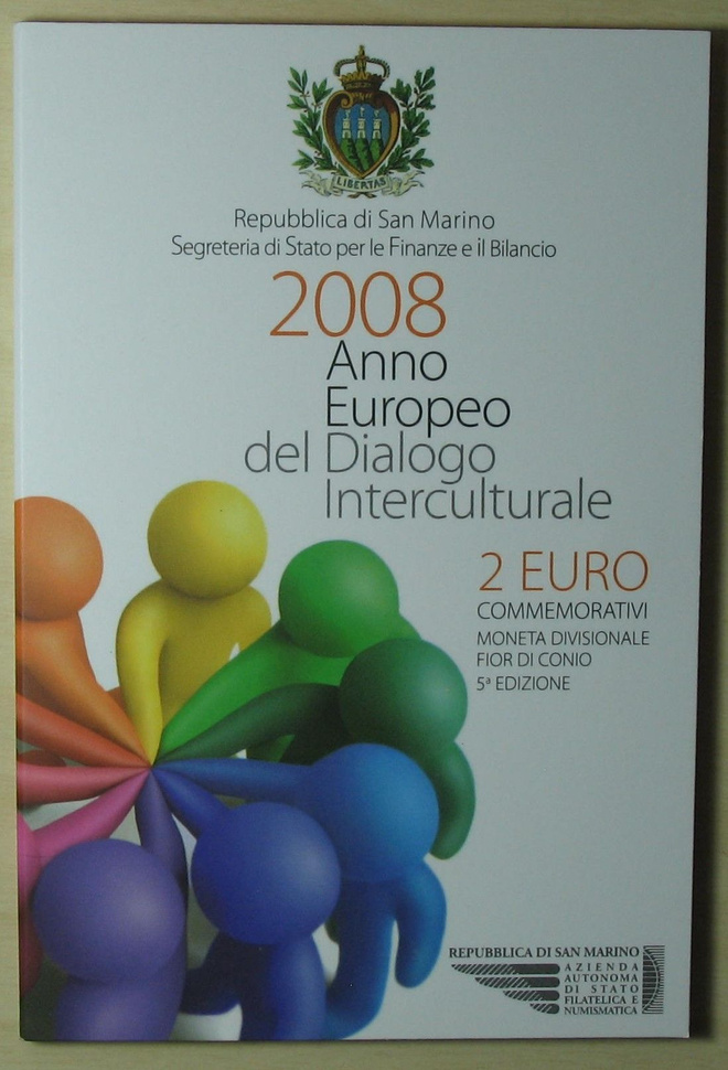 2008 SAN MARINO 2€ euro juhlaraha blisterissä