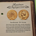 Sardinia 20 Lira 1826 kulta raha, harvinainen, keräilyyn. - pikkukuva 3