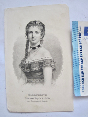 Gravyyri Prinsessa Marguerite Savoie Italia Carl Mayer 1800-