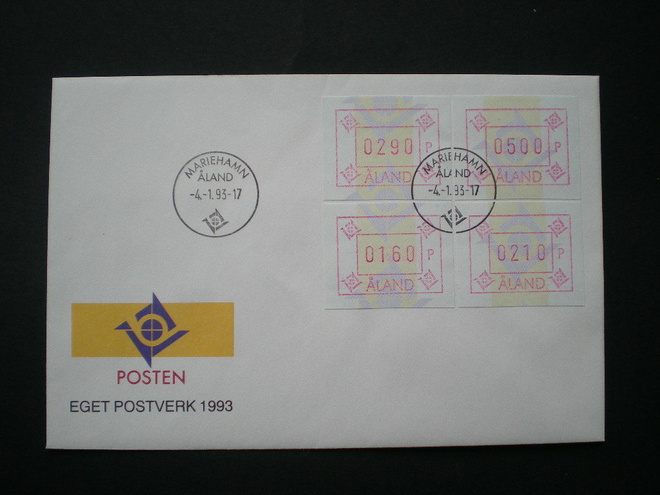 ATM Å5 FDC 04.01.1993 Ahvenanmaa - LaPe 12,00 €