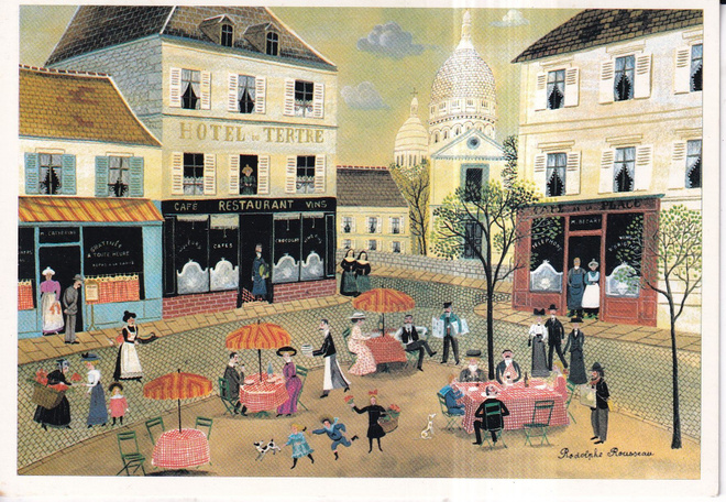 Rodolphe Rousseau: Montmarte Place du Tertre . e238