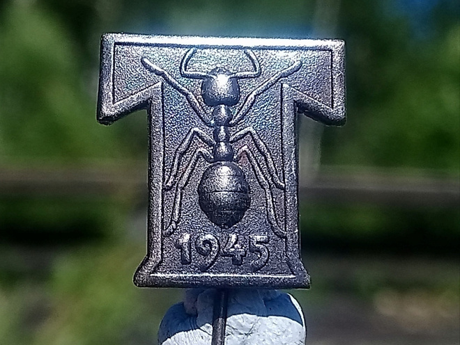 Sodanaikainen Talkoomerkki vuodelta 1945. Halkaisija - 22 mm