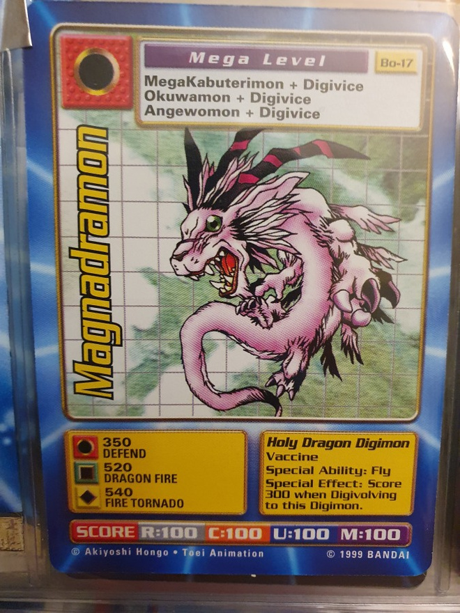 1999 Bandai Digimon (Mega Level) - Magnadramon Card Bo-17 M