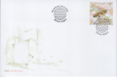 Åland FDC 2018 mehiläinen
