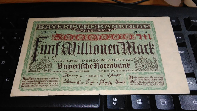 Germany Saksa 5000 Mark Bavaria 1923 VF-
