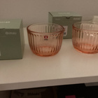 Iittala Raami kynttilätuikku lohenpunainen 2 kpl - pikkukuva 1