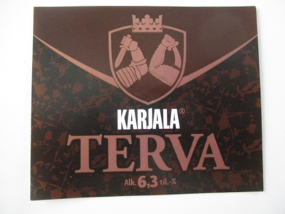 VANHA OLUT ETIKETTI - KARJALA TERVA 6.3% (K26-37)