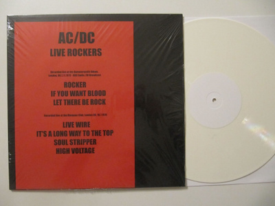 AC/DC Live Rockers Valkoinen vinyyli LP ACDC