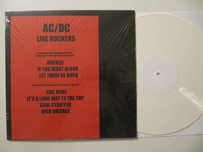 AC/DC Live Rockers Valkoinen vinyyli LP ACDC