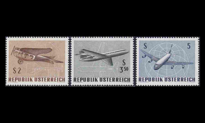 Itävalta 1262-4 ** Lentopostinäyttely IFA (1968)