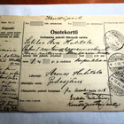 1918 Pudasjärvi kp pakettikortti Merikarvialle - pikkukuva 1