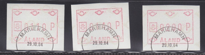 Åland Frama 1988 ATM Å1 leimattuna