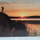 auringonlasku, rantakalliolla, kulkenut 1980 - pikkukuva 1
