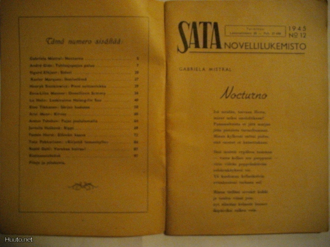 Sata novellilukemisto Nro 12/1945 (7.11)