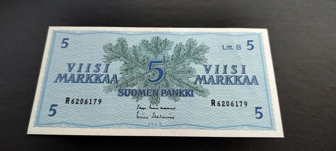 5mk 1963 Litt.B, LIN-Hes, R-sarjaa, KL 8-9