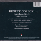 Henryk Górecki - Symphony no 3 - CD - pikkukuva 2