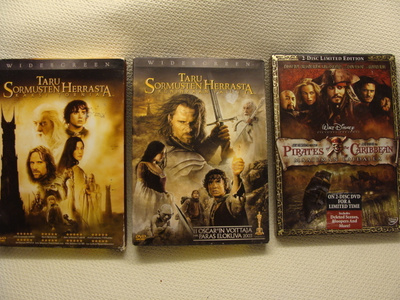 2 x taru Sormusten Herrasta + Pirates OF Garibbean