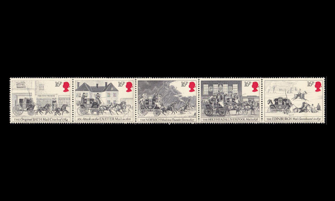 Iso-Britannia 997-1001fs ** Ensimmäinen postiyhteys 100v (1