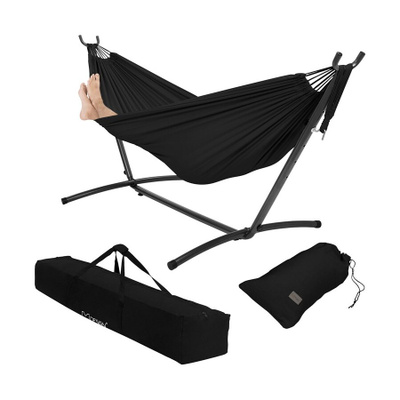 Iso riippumatto telineellä Black