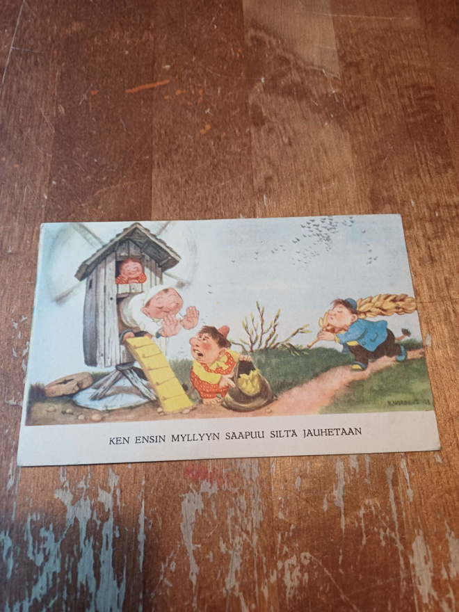 Einar Norelius Sananlaskuja postikortti.