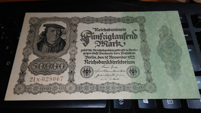 Germany Saksa 50000 Mark 1922 P79 UNC-