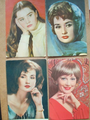 CCCP: neljä vintage filmitähtikorttia