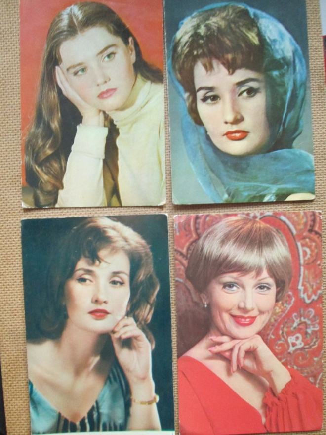 CCCP: neljä vintage filmitähtikorttia