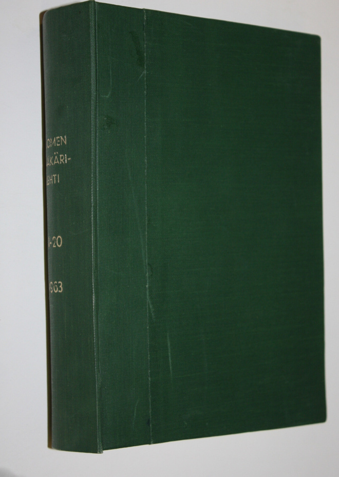 Suomen lääkärilehti nro 1-20/1963 (yhteissidos, puolivuos...