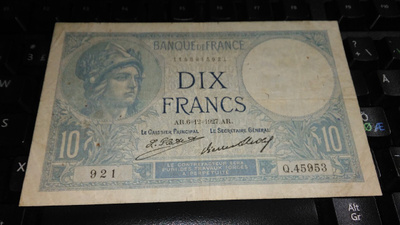 France Ranska 10 Francs 1927 F-