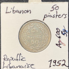 Libanon 50 Piasters 1952 Republic. Ag.600 - pikkukuva 1