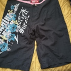 uimahousut S-koko shorsit - malliset harmaat+kukka/logo - pikkukuva 1