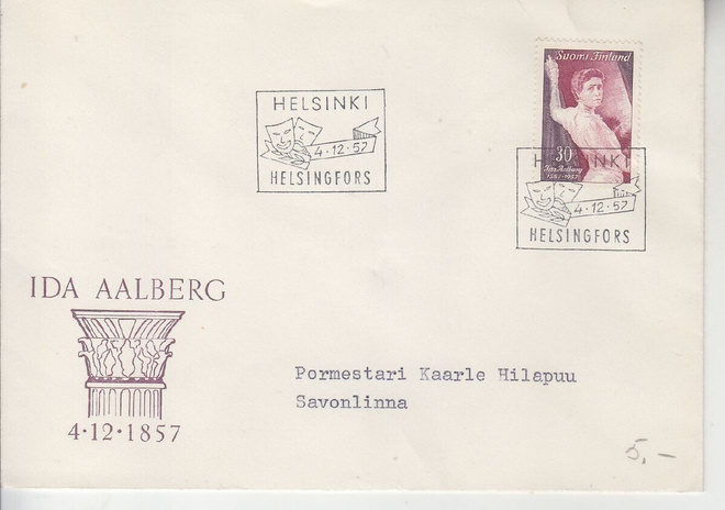 FDC 1957 Ida ahlberg